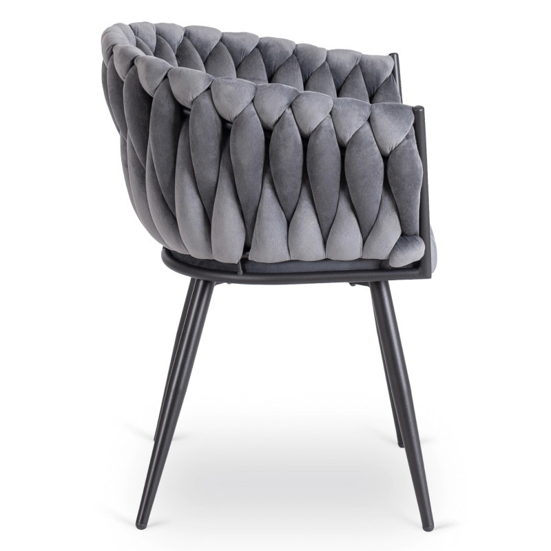 Кресло MEBEL ELITE ELENA серый велюр