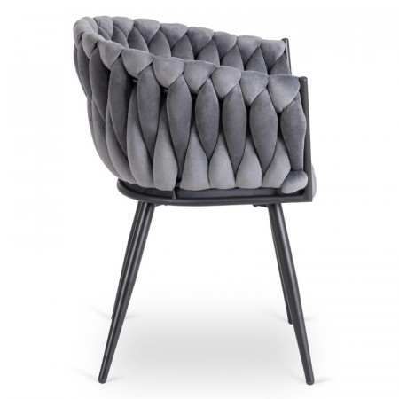 Кресло MEBEL ELITE ELENA серый велюр