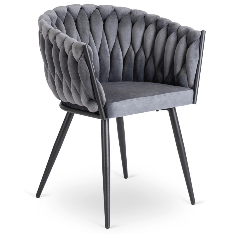 Кресло MEBEL ELITE ELENA серый велюр