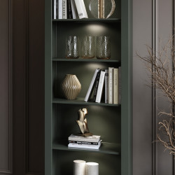 Книжный шкаф Helvetia EVORA 24ZRJU88 (зеленый/дуб Лефкас)