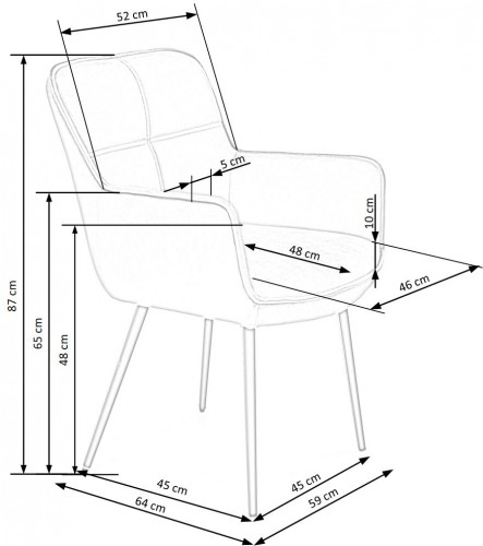 Стул Halmar K-463 темно-зеленый