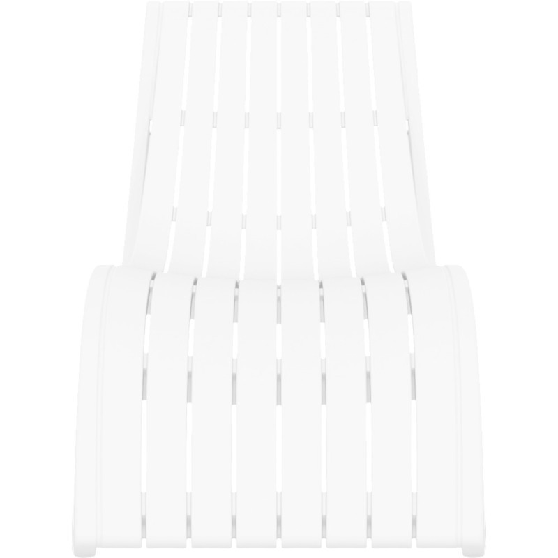 Шезлонг из полипропилена Siesta Slim (белый)