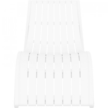 Шезлонг из полипропилена Siesta Slim (белый)