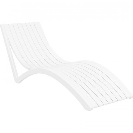 Шезлонг из полипропилена Siesta Slim (белый)