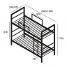 Кровать двухъярусная металлическая MTD- Сингл