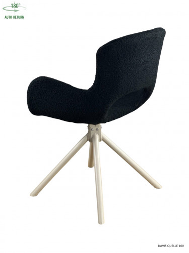 Стул обеденный с автоповоротом MIYA Perfect (черный/бежевый)