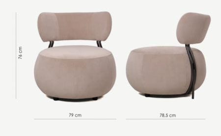 Кресло CRV- Serena Greek marble velvet 