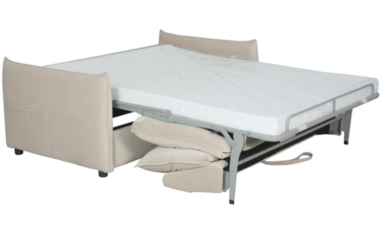 Диван-кровать с эффектом памяти CRV- Meadow Greek marble velvet 3-местный раскладной,бежевый