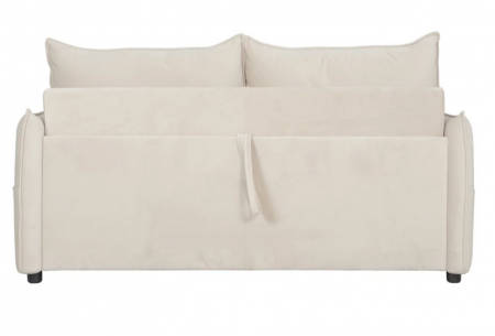 Диван-кровать с эффектом памяти CRV- Meadow Greek marble velvet 3-местный раскладной,бежевый