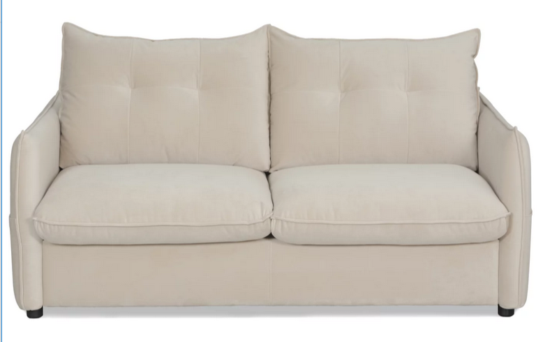 Диван-кровать с эффектом памяти CRV- Meadow Greek marble velvet 3-местный раскладной,бежевый