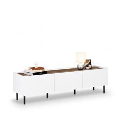 Тумба ТВ MRK- Нео 1,6 м Глянец дуб Ливорно/ супермат Белый 