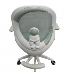 Кресло вращающееся детское с подставкой для ног Perfect KIDS ASTRONAUT зеленый