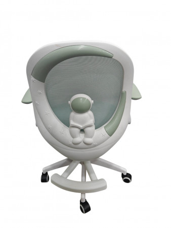 Кресло вращающееся детское с подставкой для ног Perfect KIDS ASTRONAUT зеленый