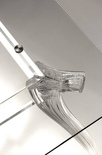 Стол обеденный стеклянный DAL SEGNO CA- Belle Epoque (прозрачные ножки)