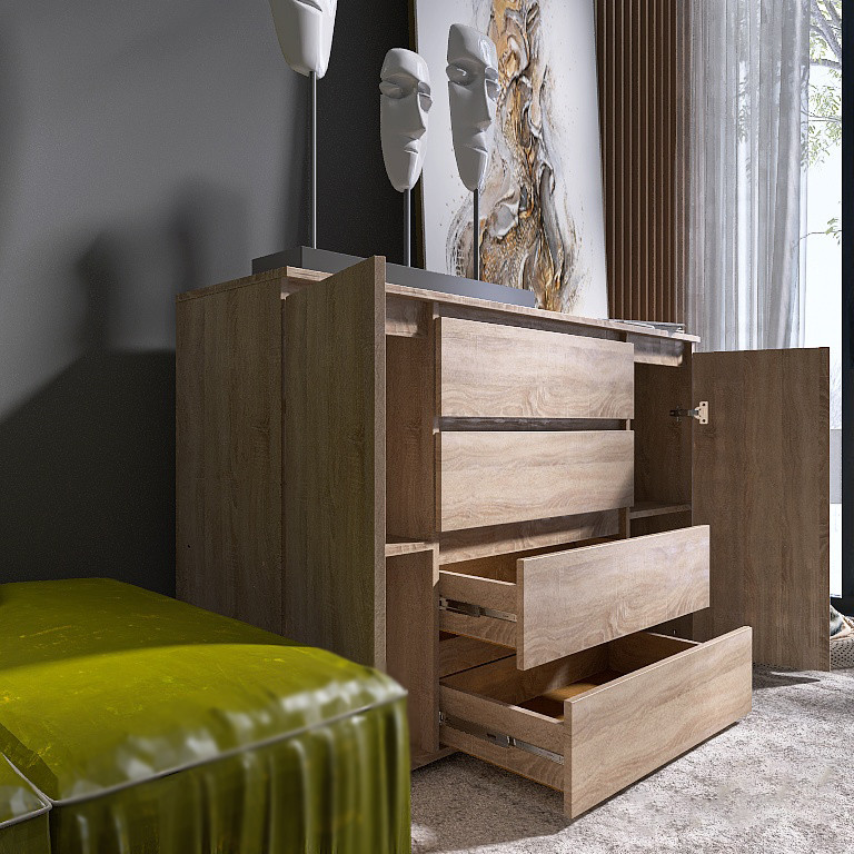 Спальня (модульная) EVR- Лайт-2 дуб Сонома