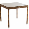 Стол из техноротанга Alexander Rose TEA- SAN MARINO TABLE 0.8M X 0.8M (W/GLASS TOP)