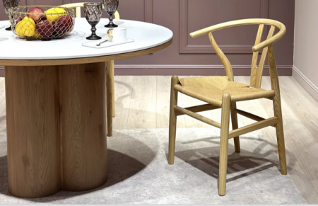 Стол обеденный CRV- Rodeo, Arctic ice ceramic wooden base,120 см,белый