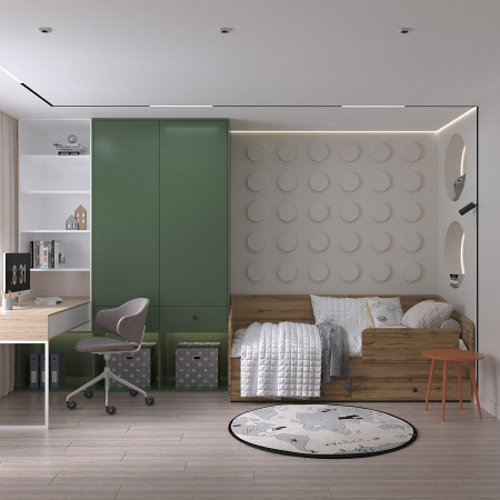 Детская кровать с бортиком и ящиками KOD- КР-Детская-ящ