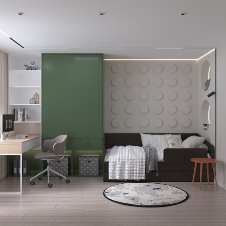 Детская кровать с бортиком и ящиками KOD- КР-Детская-ящ