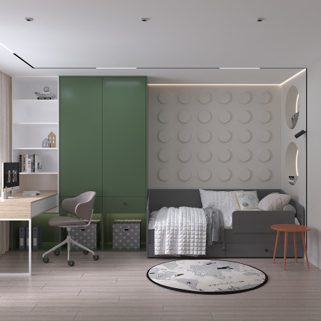 Детская кровать с бортиком и ящиками KOD- КР-Детская-ящ