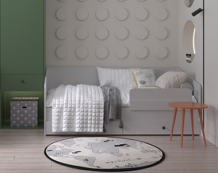 Детская кровать с бортиком и ящиками KOD- КР-Детская-ящ