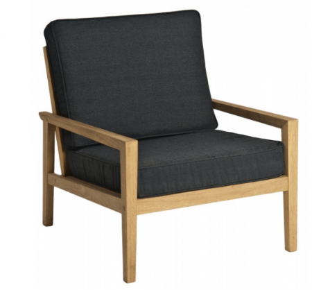 Кресло из дерева Alexander Rose TEA- ROBLE LOUNGE CHAIR с подушками
