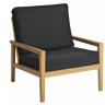 Кресло из дерева Alexander Rose TEA- ROBLE LOUNGE CHAIR WITH OLEFIN CUSHION (OATMEAL/charcoal) 