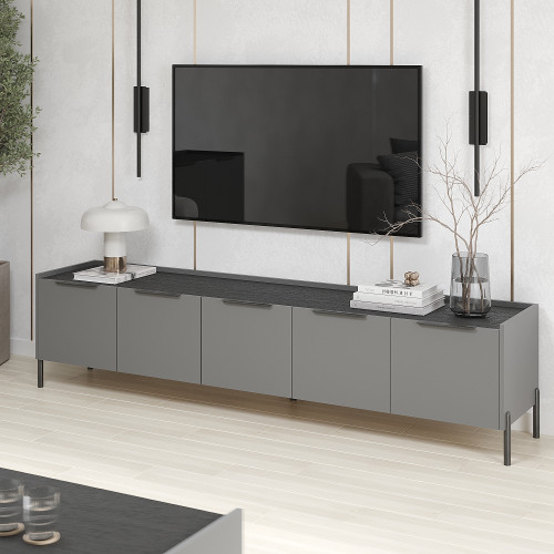 Тумба под телевизор 50х210х40 см KOD- Тумба ТВ Ларго (морское дерево карбон)