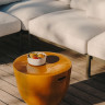 Стол уличный керамика Kave Home MESQUIDA Ø46 J2200019PR81 (горчичный)