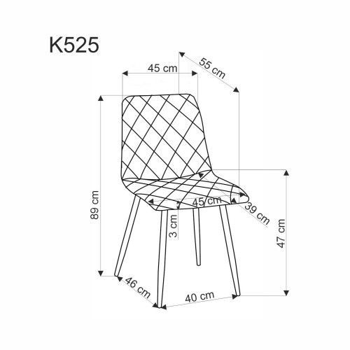 Стул обеденный Halmar K-525 (зеленый, горчичный, пепельный)