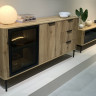 Тумба под телевизор с подсветкой Perfect Home Уилсон / Wilson 2-дверная 2D/163 Дуб эвок