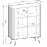 Комод Perfect Home Зова/Zova 2-дверный с золотыми ножками K103 Белый
