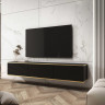 Тумба под ТВ навесная Perfect Home Оро / Oro RTV175 MDF 3-дверная Черный