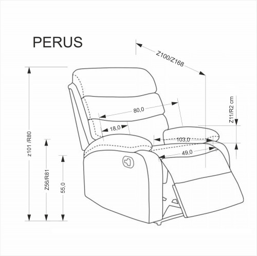 Кресло HALMAR PERUS бежевый