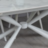 Стол обеденный TOP- Рим (белый глянец) белые ноги
