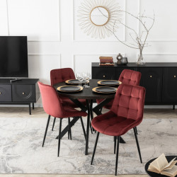 Стул кухонный Ont- CHRIS Бордо велюр/черный