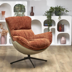 Кресло - шезлонг мягкое HALMAR LOBSTER (корица/ хакки) 