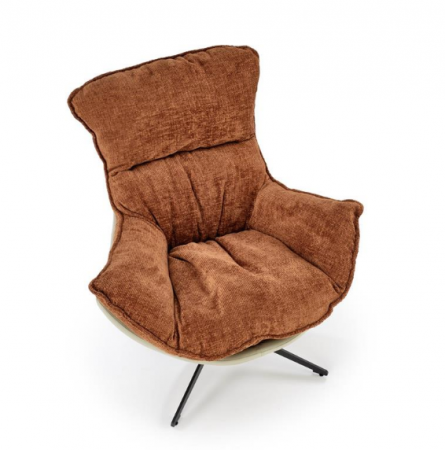 Кресло - шезлонг мягкое HALMAR LOBSTER (корица/ хакки) 