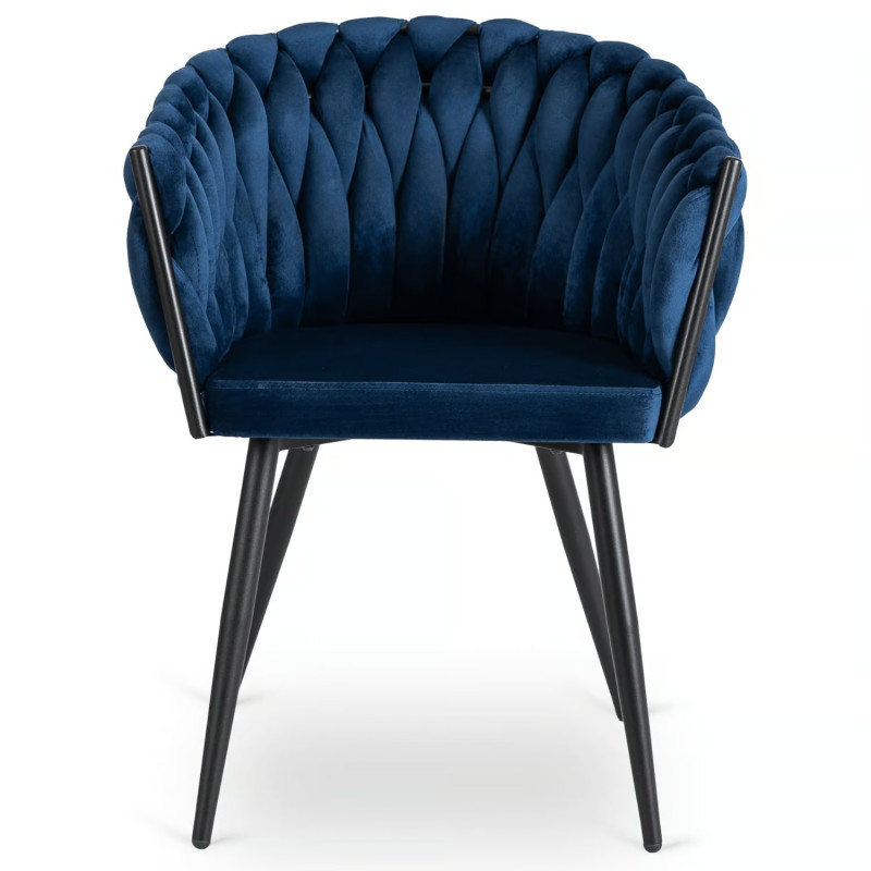 Кресло MEBEL ELITE ELENA синий велюр