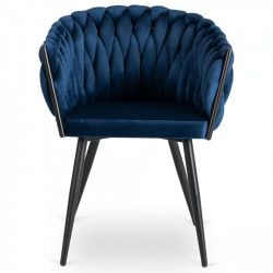 Кресло MEBEL ELITE ELENA синий велюр