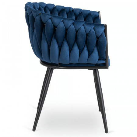 Кресло MEBEL ELITE ELENA синий велюр