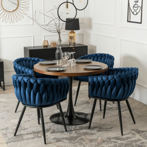 Кресло MEBEL ELITE ELENA синий велюр