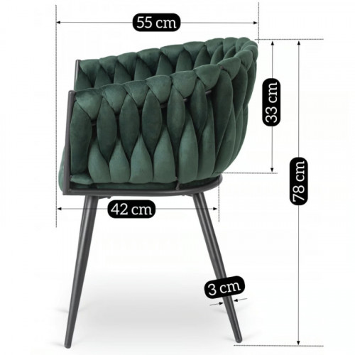 Кресло MEBEL ELITE ELENA синий велюр