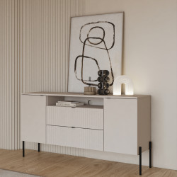 Комод на 2 двери и 2 ящика Helvetia ORE 24KROG26 (кашемир/кашемир в рубчик)