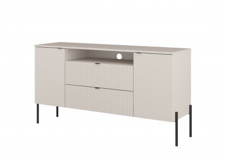 Комод на 2 двери и 2 ящика Helvetia ORE 24KROG26 (кашемир/кашемир в рубчик)