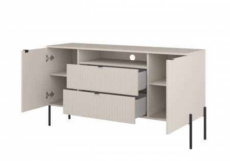 Комод на 2 двери и 2 ящика Helvetia ORE 24KROG26 (кашемир/кашемир в рубчик)