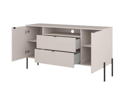 Комод на 2 двери и 2 ящика Helvetia ORE 24KROG26 (кашемир/кашемир в рубчик)