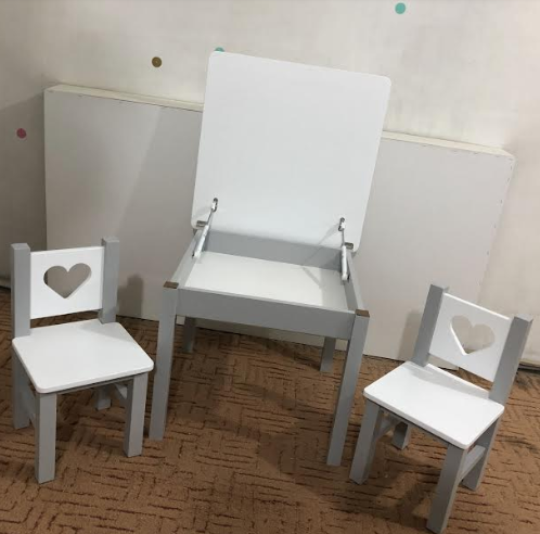 Komplekt Detskij Mrc Stol Kvadrat 2 Stula Serdce