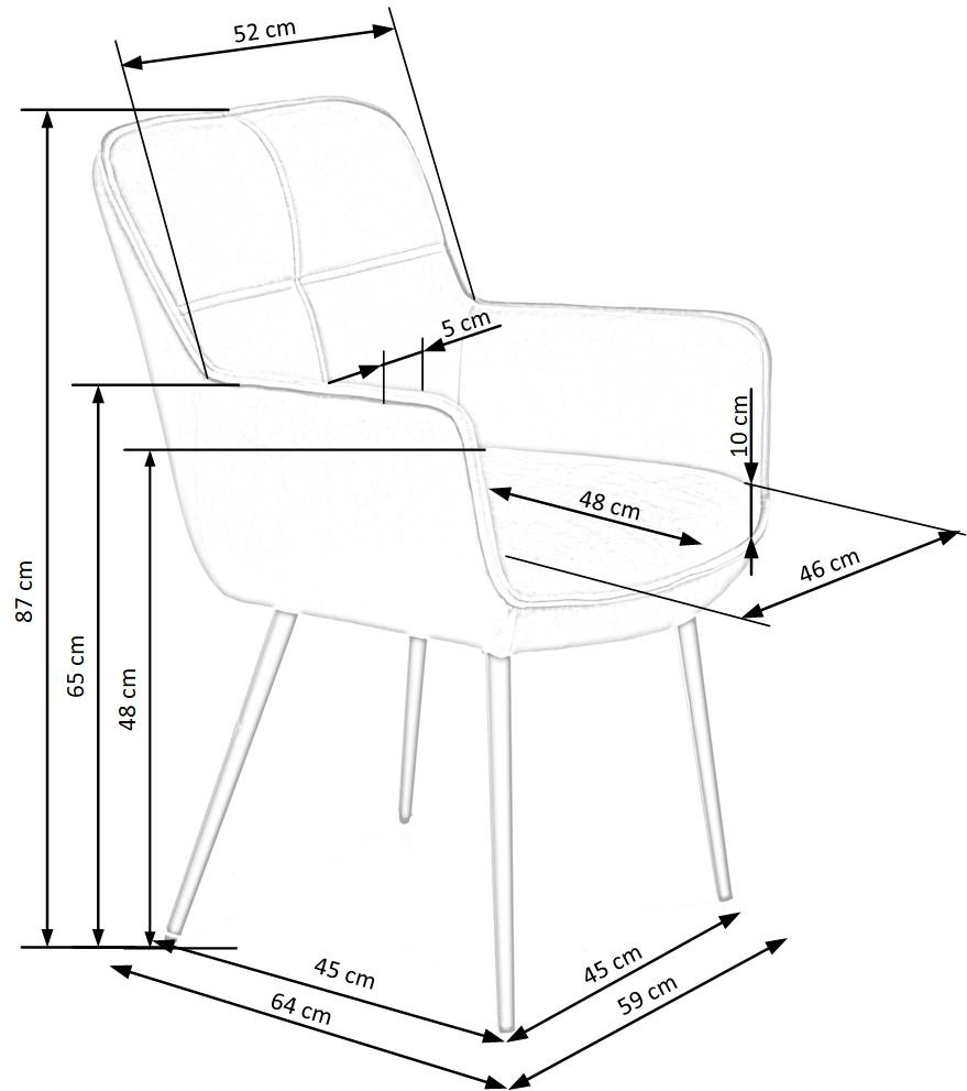 Стул Halmar K-463 серый