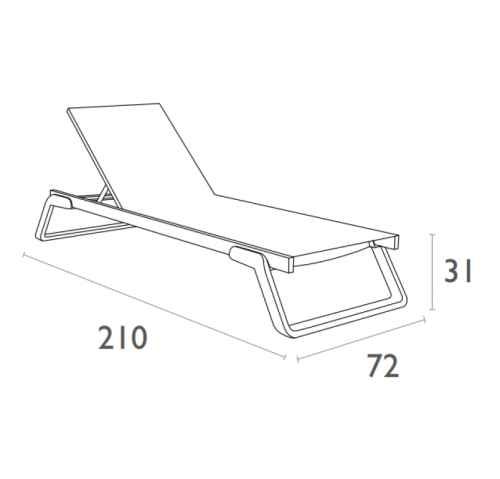 Шезлонг из полипропилена Siesta Tropic (белый/бежевый)